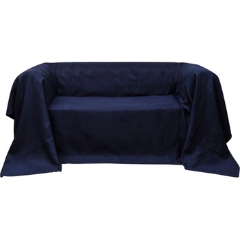 vidaXL 130899 Micro-suede Couch Slipcover Navy Blue 210 x 280 cm (130899)