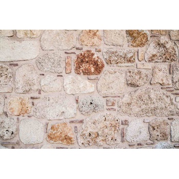 DIMEX ART s. r. o Флизелинов фототапет светла каменна стена 375 x 250 см