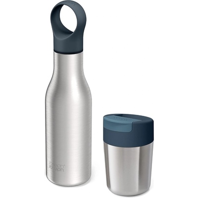 Joseph Joseph Термос LOOP&SIPP 81129 500 мл, + термо чаша 340 мл, син, неръждаема стомана, Joseph Joseph (JS81129)