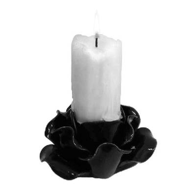 Свещник (декорация) ALCHEMY GOTHIC - Large Black Rose - SCR3