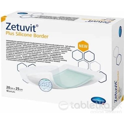 Zetuvit Plus Silicone Border Kompres sterilný 20 x 25 cm 10 ks