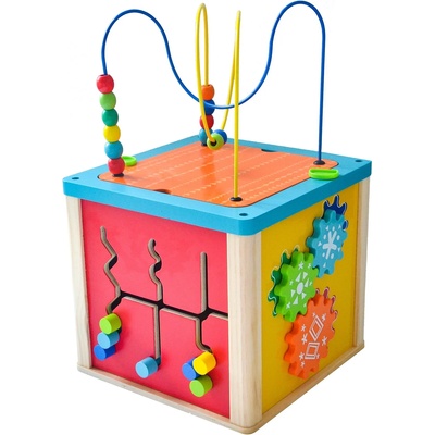 Acool Toy Дървена играчка Acool Toy - Многофункционален куб (ACT201)