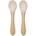 NATURAL Силиконови лъжички с бамбук Lorelli - Natural, 2 броя, Beige (10230680005)