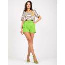 Elegantní šortky S OPASKEM -DHJ-SN-15776.01P-LIGHT GREEN SVĚTLE ZELENÉ