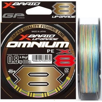 YGK X-Braid Upgrade Omnium X8 Pletená Šnúra 150m Multicolor PE0,8 0,153mm 7,3kg