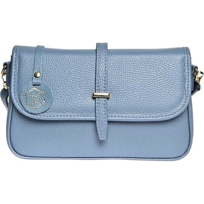 Luisa Vannini dámská kožená crossbody kabelka LV 1938 Celeste Scuro