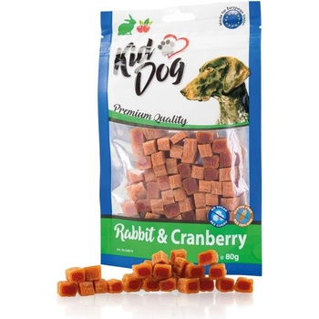 KIDDOG Мини кубчета от заек с боровинки 80 г