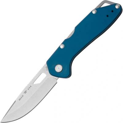 Buck Mustang, Dark Blue 420HC, Aluminum, Backlock BU-0724BLS