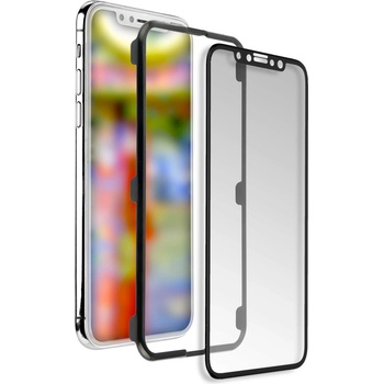 4smarts Second Glass Curved Easy-Assist - калено стъклено покритие с рамка за поставяне iPhone 11 Pro Max, iPhone XS Max (прозрачен-черен)