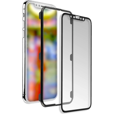 4smarts Second Glass Curved Easy-Assist - калено стъклено покритие с рамка за поставяне iPhone 11 Pro Max, iPhone XS Max (прозрачен-черен)