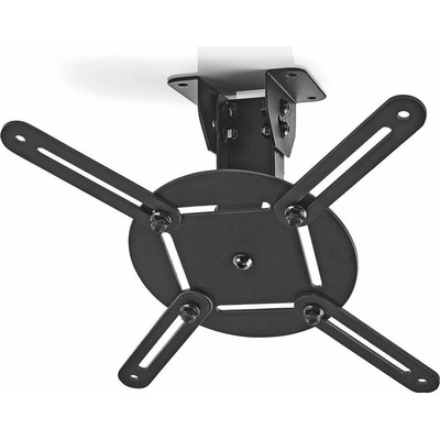 Nedis PJCM100BK Držák, stropní, pro projektor, otáčení 360°, nosnost 10kg, naklápění 90°, 4 ramena, ocel, černý PJCM100BK