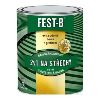 FEST-B 2v1 barva na střechy a kov S2141 0,8kg světle šedá