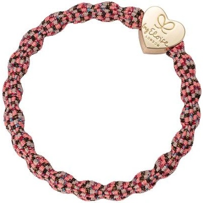 By Eloise London Metallic Gold Heart гривна / ластик за коса цвят розов