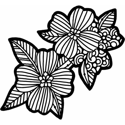 Šablona TCW 12"x12" (30,5x30,5 cm) - Dogwood Pair – Zboží Mobilmania