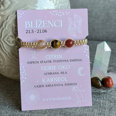 Marole Blíženci (Ctrín, Tigrie Oko, Karneol) 52749494911304