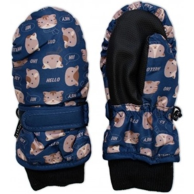 Baby Nellys Dětské zimní nepromokavé palčáky Hello modré – Zboží Mobilmania