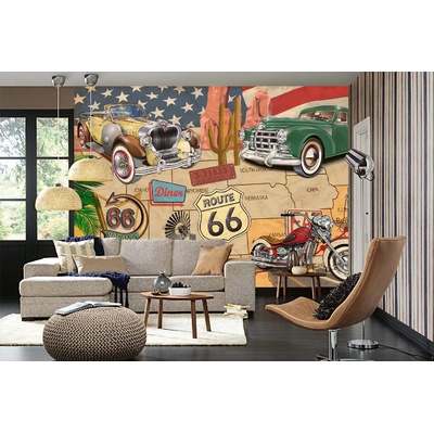 DIMEX ART Самозалепваща се флизелинова фототапета плакат на route 66 375 x 250 см