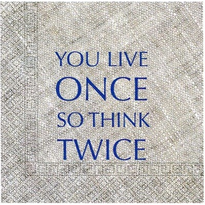 PROCOS ubrousky YOU LIVE ONCE 20ks 3V 33x33cm