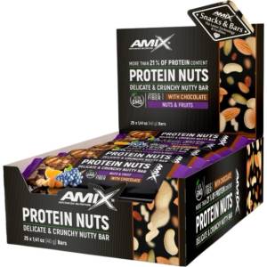 AMIX Protein Nuts Crunchy Nutty Bar [25 x 40 грама] Ядки с плодове
