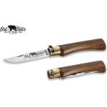 ANTONINI oldbear 9306/23_ln / Джобно ножче с острие от въглеродна стомана и дръжка от американски орех - кафяво 100 мм (aec0035)