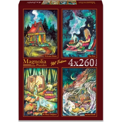 Magnolia 4x260 Kat Fedora Vitajte doma Básnik Toľko kapitol Pokojná zem 260 dielov