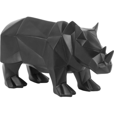 PT LIVING Матова черна статуя на носорог Origami - PT LIVING (PT3432BK)