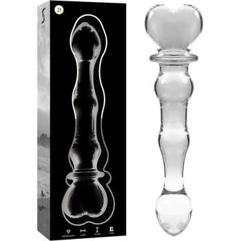 Image 1 of IBIZA Nebula Model 21 Dildo Borosilicate Glass 20.5x3.5cm Clear
