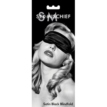 Image 1 of Sex & Mischief Satin Blindfold Black