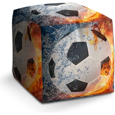 Sablio Taburet Cube Fotbalový míč: 40x40x40 cm