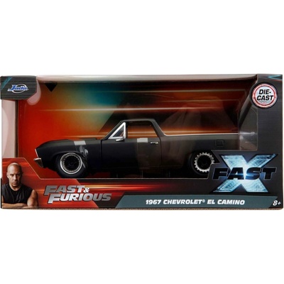 Jada Toys Fast & Furious autíčko Chevrolet 1967 El Camino v měřítku 1:24, černé