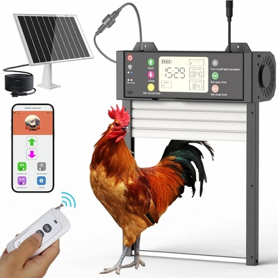 Automatická dvířka do kurníku solární dálkové ovládání aplikace TUYA – Zbozi.Blesk.cz