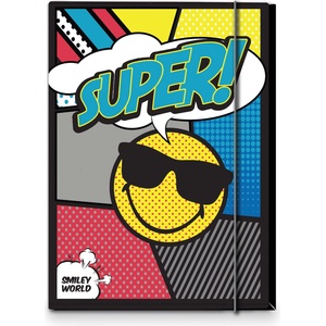 Eurocom Папка с ластик Smiley A4, 1 cm (25482-А-SMILEY)