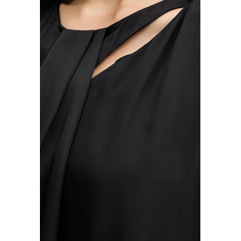 Giorgio Armani Блуза Armani Exchange дамска в черно с изчистен дизайн XW001026 AF16122 (XW001026.AF16122)