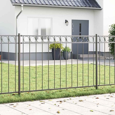 OMAXI Prvek plotu ASSEN 170 x 150 cm Ocel Šedá 289865