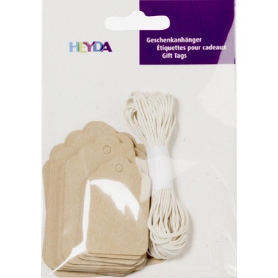 Visačky Heyda Kraft 3 x 10 ks provázek