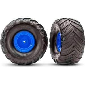 Traxxas колело 2.0/3.0", диск син офсет 29mm, гума Terra Groove (чифт)