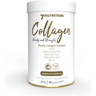 7Nutrition Marine collagen s MSM malina jahoda 315 g