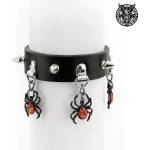 Leather & steel fashion гривна Spider neck - LSF1 133