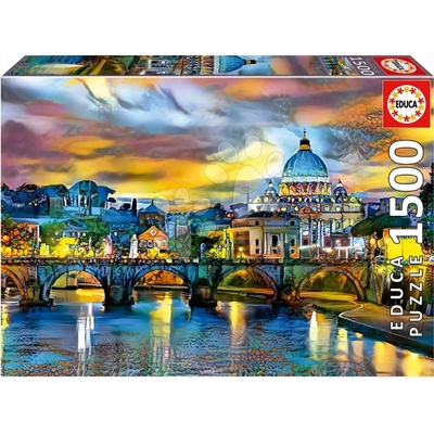 Educa St. Peter´s Basilica and the St. Angelo Bridge a Fix lepidlo 1500 dielov