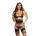 Axami Set V-9781 Bra, Garter Belt & String Black S
