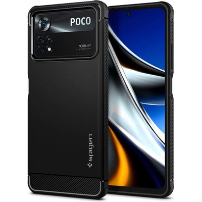 Spigen Кейс SPIGEN RUGGED ARMOR за XIAOMI POCO X4 PRO 5G, матово черен (3mk Lens Protect(819))