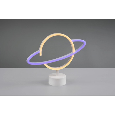 TRIO Reality R55370101 PLANET dekoračné stolní svítidlo SMD LED V240mm 1,6W 20lm bílá USB připojení
