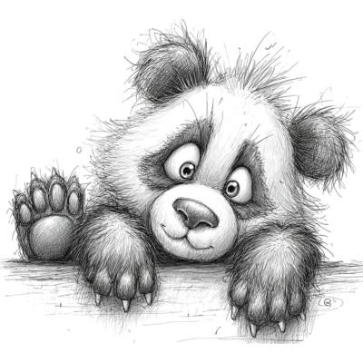 DTF nažehľovačka DTF transfer/nažehľovačka Panda čiernobiela Rozmer: A5