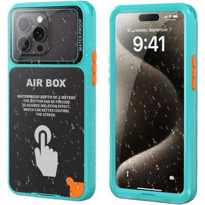 ShellBox Калъф за iPhone 12 Pro Max/13 Pro Max/14 Pro Max/ 15 Pro Max/16 Pro Max/15+/16+ - ShellBox - AirBox Водоустойчив IP68 (6.7 инча) - Син