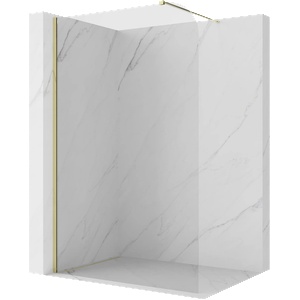 Mexen Kioto-P Душ стена Walk-in 100 x 200 см, прозрачна 8 мм, златна - 800-100-101-50-00-P (800-100-101-50-00-P)