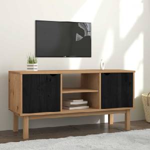 vidaXL ТВ стойка OTTA 113, 5 x 43 x 57 см Черно (42041754)