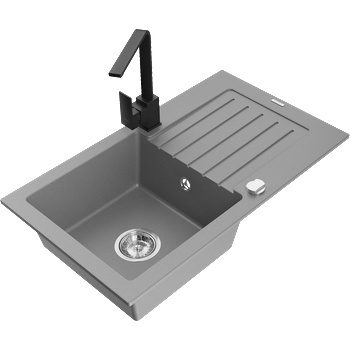 Mexen Pablo гранитна кухненска мивка с 1 корито с отцедник и кухненски (6510-71-670300-70)