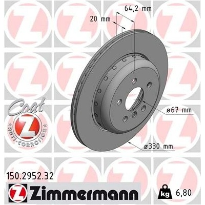 Brzdový kotúč ZIMMERMANN 150.2952.32 (150295232)