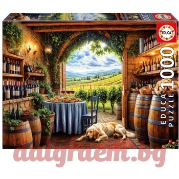 Educa Пъзел educa 20292 - 1000 части - Кучета и вино (edu20292)