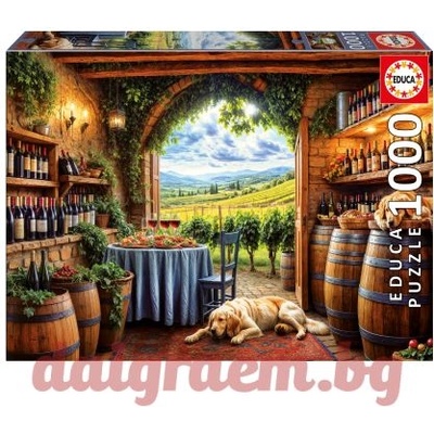 Educa Пъзел educa 20292 - 1000 части - Кучета и вино (edu20292)